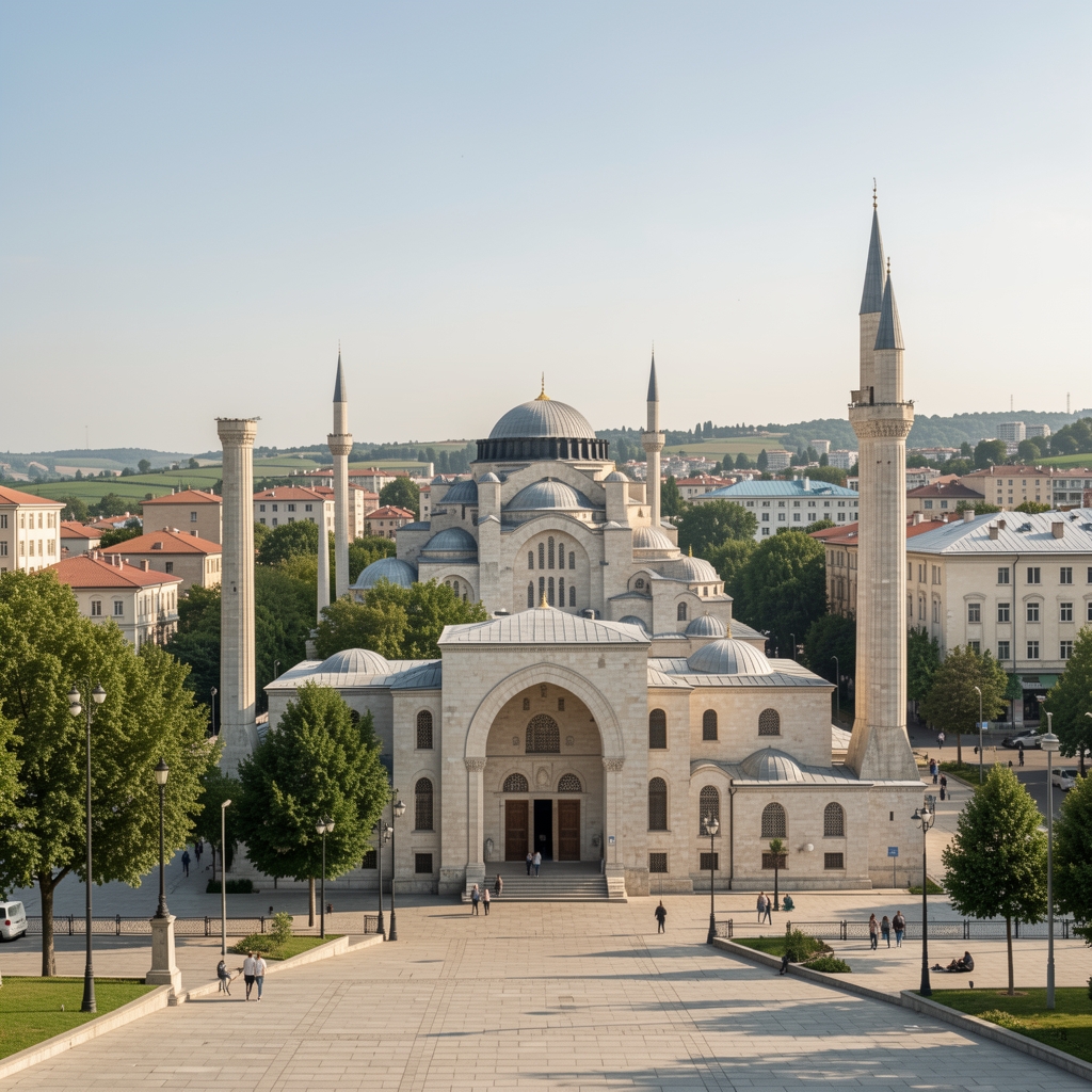 Ankara'da modern, açık planlı bir araştırma ofisi — cam bölmeler, beyaz masalar ve kitaplıklarla dolu çalışma ortamı